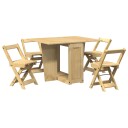 Sommerfugl spisegruppe 5 stk Corona sammenleggbar voksbrun furu