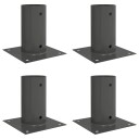 vidaXL Rund bakkenagel 4 stk. Antrasitt 15 x 15 x 15 cm Metall