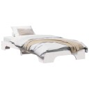  Seng Ramme Hvit Massiv tre 100 x 200 cm Holdbar