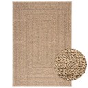 vidaXL Teppe 140x200 cm jute-utseende innendørs og utendørs