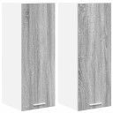  Hengende skap Riga 2 pcs Grå Sonoma og hvit 30 x 31 x 80 cm
