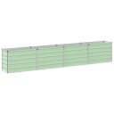 vidaXL Hevet Hagebed Pastellgrønn 320 x 40 x 55 cm kaldvalset stål