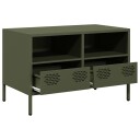  TV-benk olivengrønn 68x39x43,5 cm kaldvalset stål 8721102930775