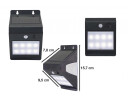 Beper solcelle vegglampe med sensor ??? IP65 dobbeltsidig lys sort