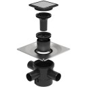 Unidrain Highline Custom 10x10 cm gulvsluk med justerbar høyde