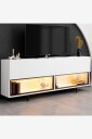 Hanah Home   Tv Stand Ekol Down   Hvit