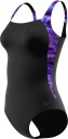 Speedo Print Luna Lustre Swimsuit   Black   36