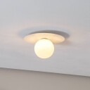 TK Lighting Pixie taklampe hvit glass Ø 25 cm kuppel G9
