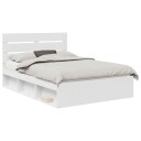  Sengestamme med hodegjerde Hvit 150 x 200 cm Massiv furu