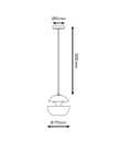 Here Comes The Sun Taklampe Sort & Kobber Ø17,5 cm