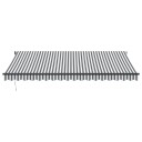 Automatisk uttrekkbar markise LED antrasitt og hvit 450x350 cm