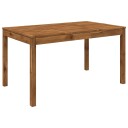 vidaXL Hage middagsbord Naturlig 141 x 80,5 x 75 cm Solid akasietre