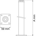 Habo 511 Bordben 301 x 100 mm Beslag