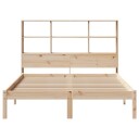  Seng med bokhylle uten madrass 160x200 cm heltre furu 8721158603784
