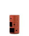 Kartell Componibili Classic Oppbevaring Med 3 Rom Oransje