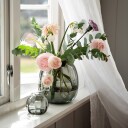 Hadeland Glassverk Ella Lyslykt 9cm Røkgrå 2pk