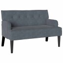  Chesterfield Benk Mørkegrå 112 x 65,5 x 75 cm Fløyel