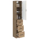vidaXL Skapsett 2 pcs Artisan eik 33 x 34,5 x 87 cm Konstruert tre