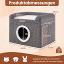 Northix Sammenleggbart Kattehus Med Sisalmatte Og Plysjpute