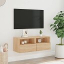 vidaXL Vegghengt TV-benk sonoma eik 80x30x30 cm konstruert tre 8721012254565