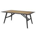 Brafab Chios Spisebord 100 x 175 cm svart/teak Brafab