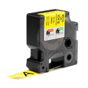 DYMO Dymo Rhino fleksibel nylon, 19 mm x 3.5 m - sort på gul