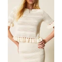 Twinset Dame Strikkevarer Beige L,