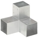 Stolpesko 4 stk Y-form galvanisert metall 91x91 mm