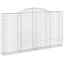 vidaXL Gabionkurver buede 4 stk 300x30x160/180 cm galvanisert jern