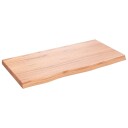 vidaXL Vegghylle lysebrun 80x40x4 cm behandlet heltre eik