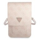 Guess 4G Triangle Smarttelefon Skulderveske Rosa med Avtakbar Rem