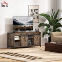 TV skap TV stativ for fjernsyn opptil 60 tommer lowboard med 2 skap og 2 hyller TV skap til stue 120 x 40 x 54 cm brun
