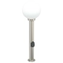 vidaXL Pullertlampe med stikkontakt 80 cm rustfritt stål IP44