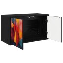 vidaXL Vegghengt TV skap HEESCH 69 x 33 x 40 cm Svart eik