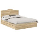  Seng med Oppbevaring Sonoma eik 150 x 200 cm Konstruert tre
