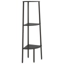 vidaXL Hj?rnehylle 3 etasjer svart 45,5x31,5x120 cm