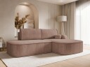 Cinrel Sovesofa med sjeselong 3 seter   Rosa