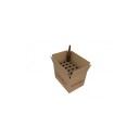 Eske med 24 stk 0,5 l flasker brune long-neck flasker