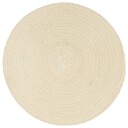 vidaXL Bordmatter 4 stk vanlig naturell 38 cm rund bomull
