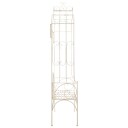vidaXL Hagebenk 122 cm jern antikk hvit