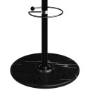 Svart klesstativ – marmorbase 14 kroker 175 cm