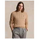 Polo Ralph Lauren Cable-Knit Cotton Sweater - Beige - L