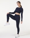 Bumpro Perfect Rib Frill Tights Navy - XS