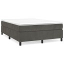  Boxspring sengeramme mørkegrå 135x190 cm Double fløyel