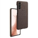 Samsung Galaxy S23 5G Stoffbelagt Plast Deksel Brun