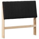  Polstret sengegavl Svart 100 cm Massiv furu