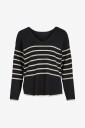Vila - Genser viOstria V-neck L/S Rev Top - Svart