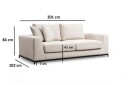 Mezonzo 3 seter Sofa   Beige
