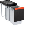 Franke Cube 30 kildesorteringssystem, 2x15l, grå