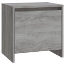 vidaXL Nattbord grå sonoma eik 45x34x44,5 cm sponplate